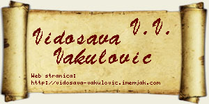 Vidosava Vakulović vizit kartica